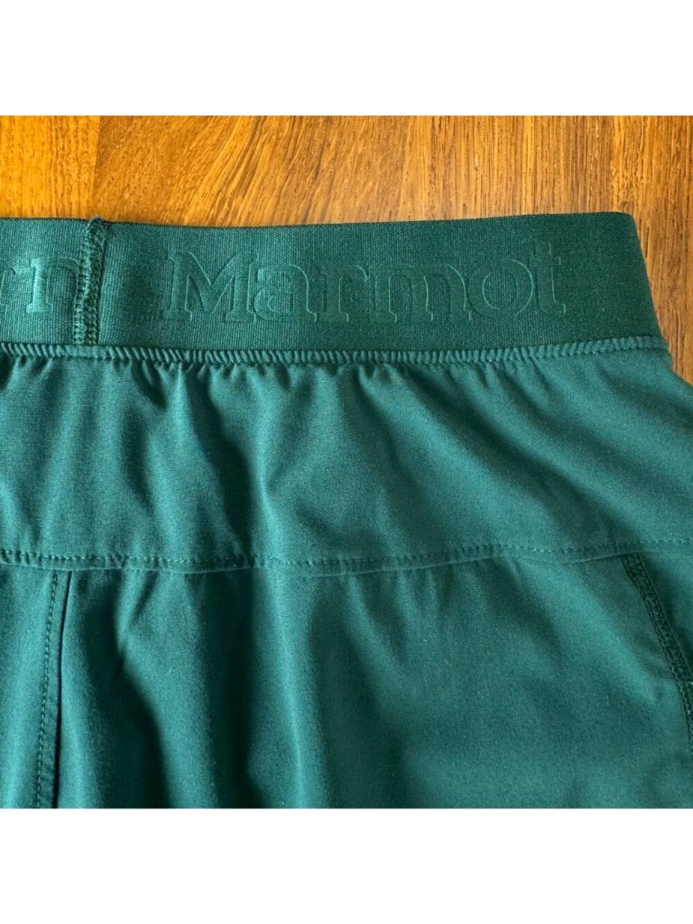 MARMOT Pulse Running Shorts Womens XS Green Double Layer Lined Activewear Hiking - Picture 5 of 9